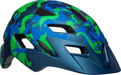 Bell Sidetrack Kids Helmet 2019 - Camosaurus Matte Blue - One Size, Camosaurus Matte Blue
